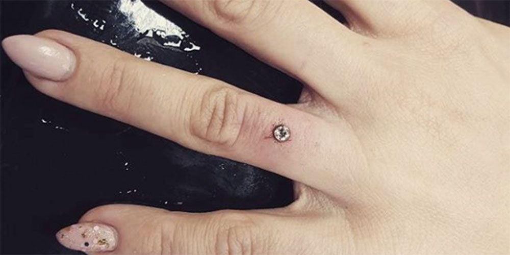 Diamond Tattoo On Finger - Tattoos Designs